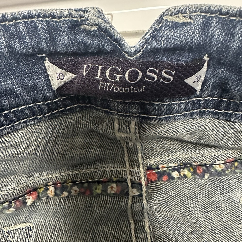 Vigoss Women's Size 20 Boot Cut Denim Jeans Cowgirl Western Flare Thick Stitch - Picture 9 of 11